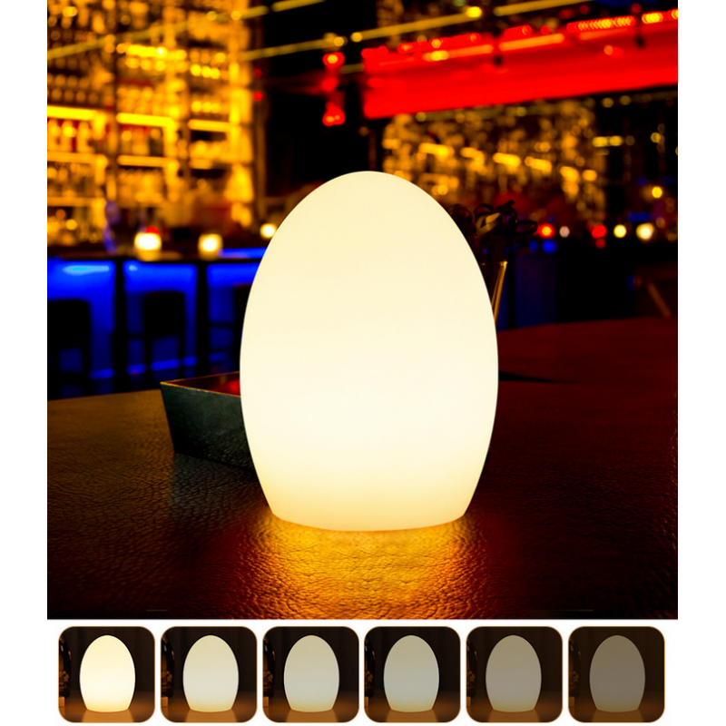 RGBW 1,5W Outdoor table lamp - Rechargeable - White resin - IP65