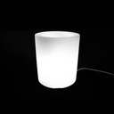 Rechargeable RGBW LED planter - 5W - White resin - IP65 - 40x40cm