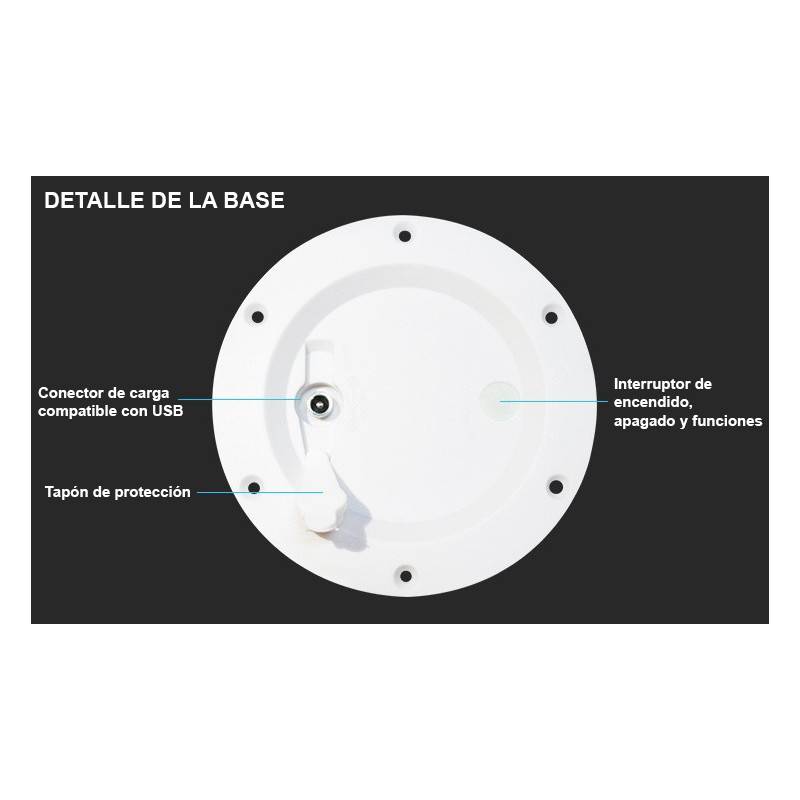 Rechargeable RGBW LED planter - 5W - White resin - IP65 - 40x40cm