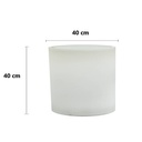 Rechargeable RGBW LED planter - 5W - White resin - IP65 - 40x40cm