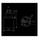 Adapter GU10 to E27 thread converter