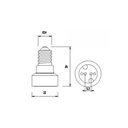 E14 to MR16 thread adapter