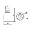 Adapter E27 to E40 thread