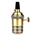Retro vintage lamp holder socket bronze finish with switch E27