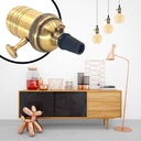 Retro vintage lamp holder socket bronze finish with switch E27
