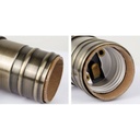 Retro vintage lamp holder socket bronze finish with switch E27