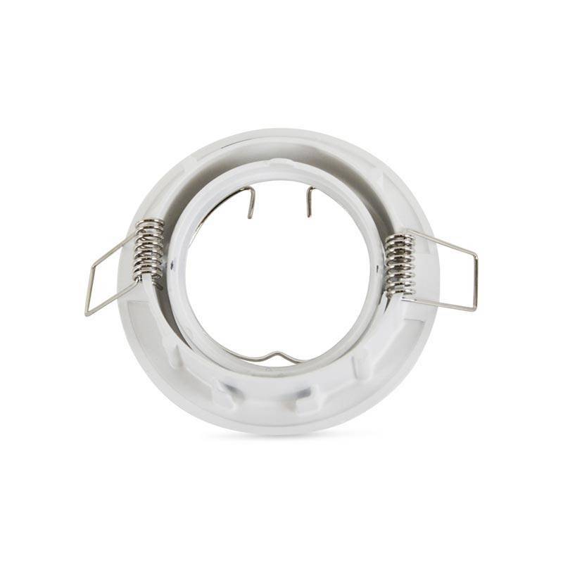 Round tilting downlight ring for GU10 / MR16 bulb - Cutout Ø72 mm
