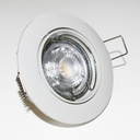 Round tilting downlight ring for GU10 / MR16 bulb - Cutout Ø72 mm