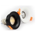 Aluminum recessed downlight ring aluminum cut Ø75mm