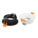 Aluminum recessed downlight ring aluminum cut Ø75mm