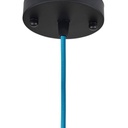 METAL PENDANT LAMP ROSETTE, BLACK MATTE FINISH