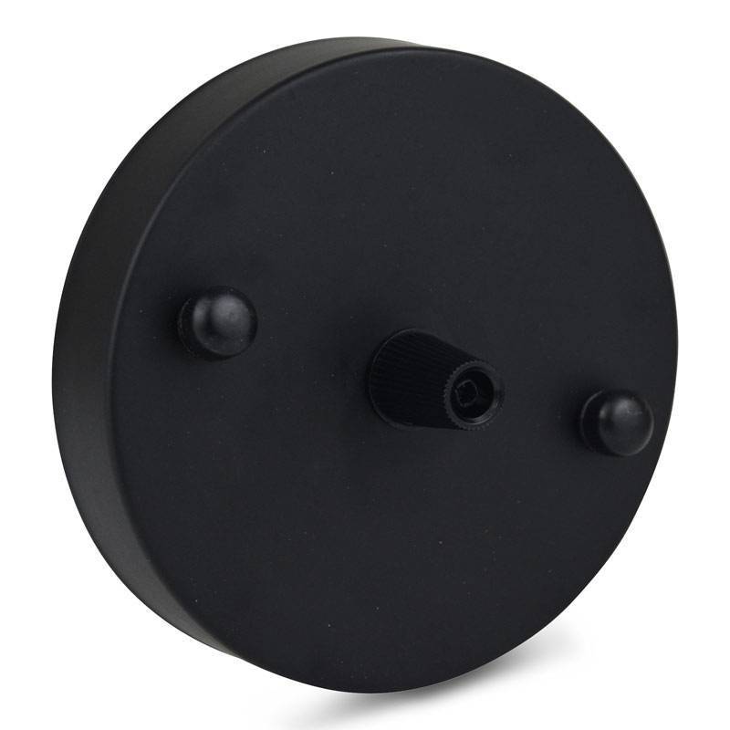 METAL PENDANT LAMP ROSETTE, BLACK MATTE FINISH