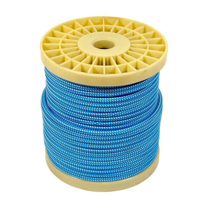 Decorative textile electric cable 2X0,75 white and blue