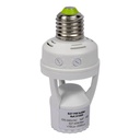 Adapter for E27 LED bulb with PIR 360º motion sensor IP20