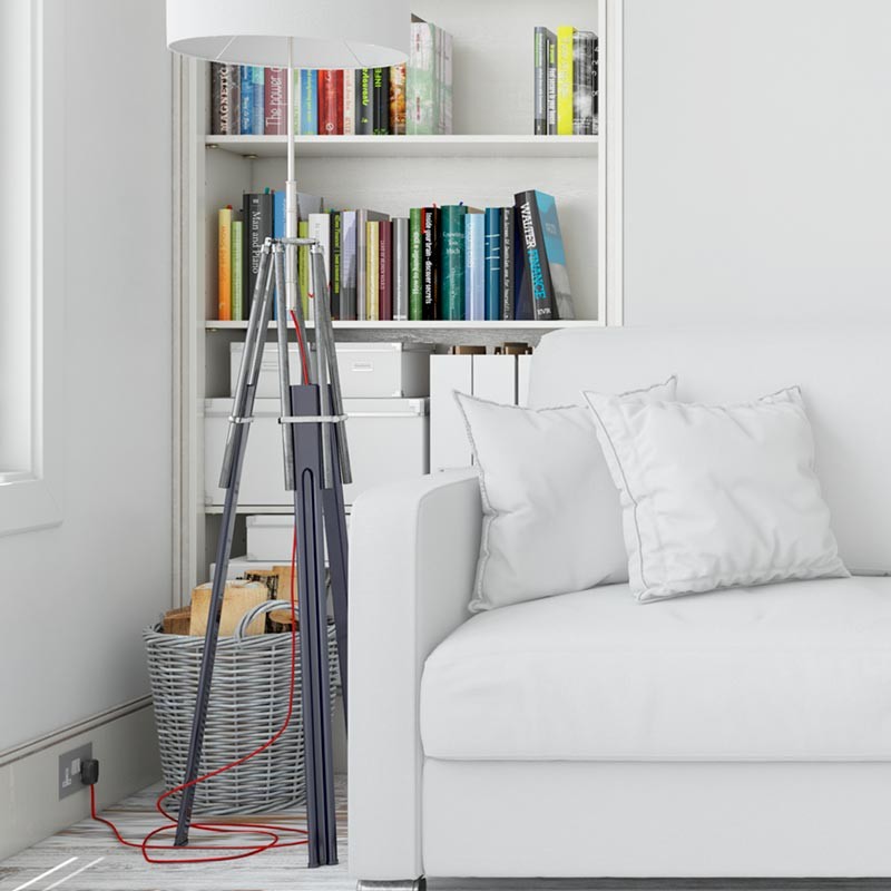 Nordic style colored textile electric cable 2x0.75