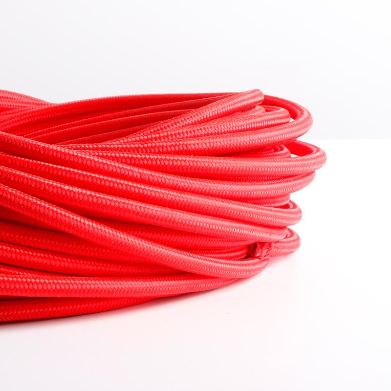 Nordic style colored textile electric cable 2x0.75