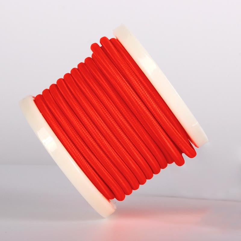 Nordic style colored textile electric cable 2x0.75