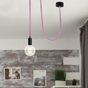 Nordic style colored textile electric cable 2x0.75