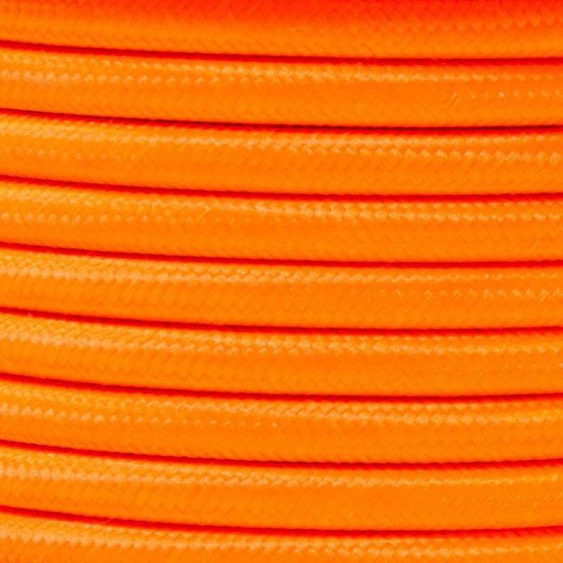 Decorative textile electric cable 2x0.75 fluorescent colors