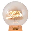 Decorative filament bulb "LOVE" - E27 G125 - 4W - 2200K