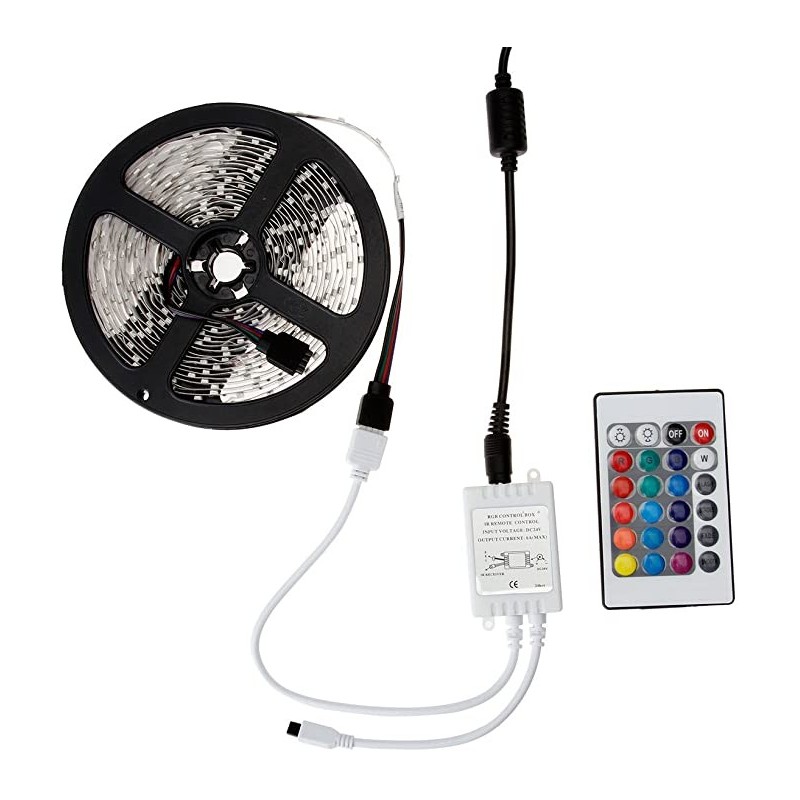 RGB LED Strip Controller 2 Amp per channel, IR Remote Control 24 Keys