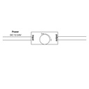 Dimmer for single colour LED strip - 12-24V DC - 2A