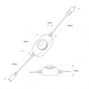 Dimmer for single colour LED strip - 12-24V DC - 2A