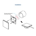 RGBW dimmable RF 12-24V-DC recessed touch mechanism for 4 zone LED lighting - SUNRICHER Perfect RF