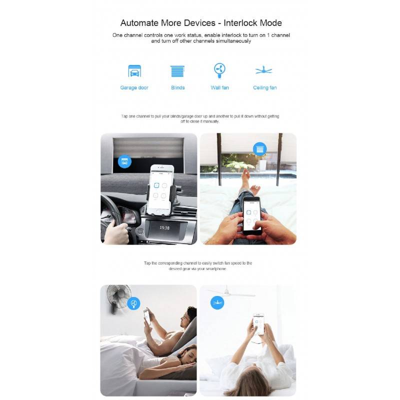 SONOFF 4CH 4 Channel 10A WiFi Switch for Smart Home
