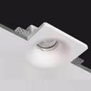 Square plaster downlight - Trimless - 1 x GU10
