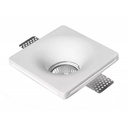 Square plaster downlight - Trimless - 1 x GU10
