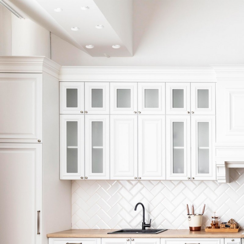 Square plaster downlight - Trimless - 1 x GU10