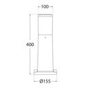 FUMAGALLI LED Bollard "Amelia 400" - 8.5W - CCT