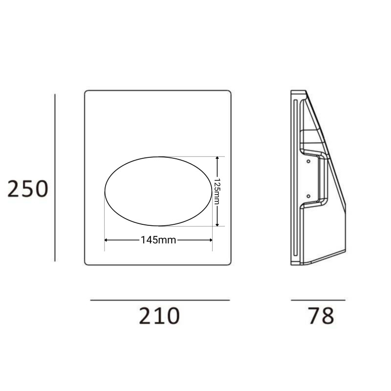 Recessed wall light "MUR" plaster circle - Ø 15cm - GU10 - Trimless/ Integration