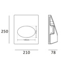 Recessed wall light "MUR" plaster circle - Ø 15cm - GU10 - Trimless/ Integration