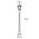 FUMAGALLI "MIZAR/ANNA" outdoor LED street lamp - 110 cm - 8,5W - E27 - IP55