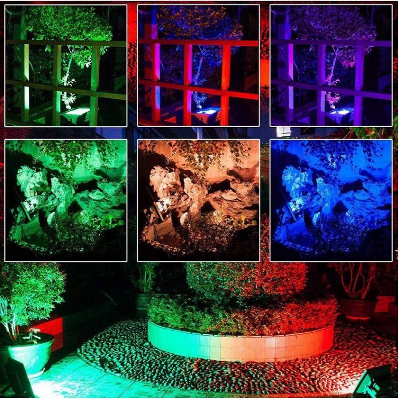 RGB LED floodlight 50W with IP65 remote control
