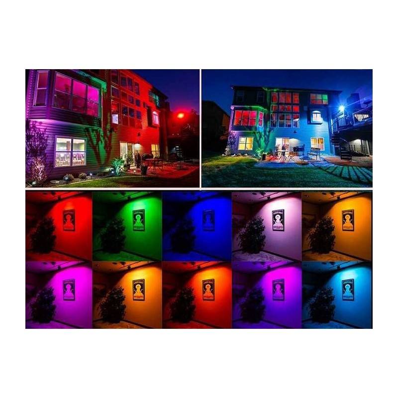 RGB LED floodlight 50W with IP65 remote control