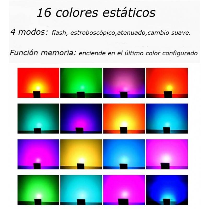 RGB LED floodlight 50W with IP65 remote control