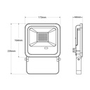RGB LED floodlight 50W with IP65 remote control
