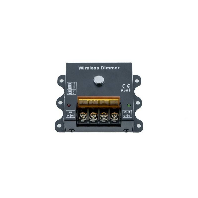 PWM wireless dimmer with adjustable frequency and dimming curve 12/24V 30A