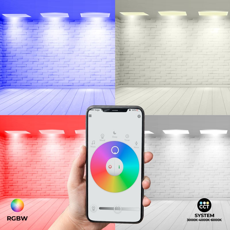 LED Panel WIFI SMART RGB / RGBW + CCT - 60x60 cm - 40W
