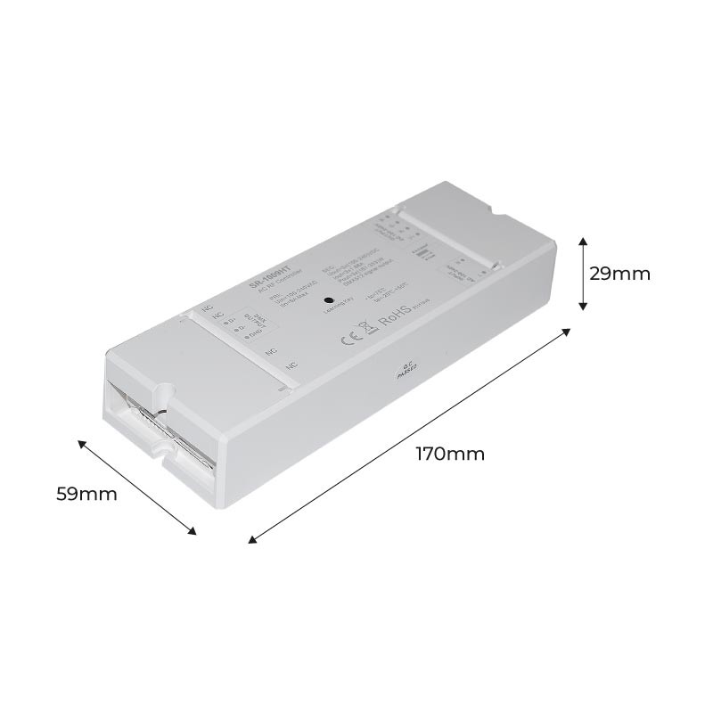 RGB dimmer controller 230V - 3 Channels - 1.6A/Channel - Receiver RF/DMX SUNRICHER - Perfect RF