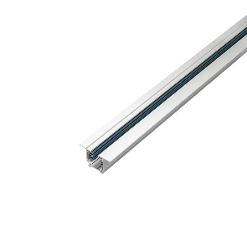 Three-phase recessed track for LED spotlights - 2 meter bar