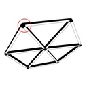 60º apex connector for linear LED suspension fixture Part No. B9010/B9020/B9030