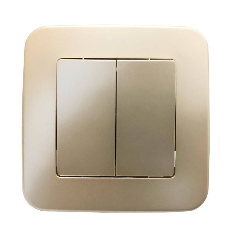 Two-piece flush-mounted switch mechanism