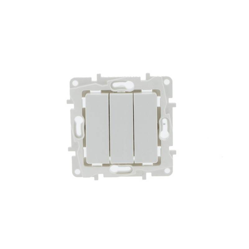 3-piece flush-mounted switch mechanism