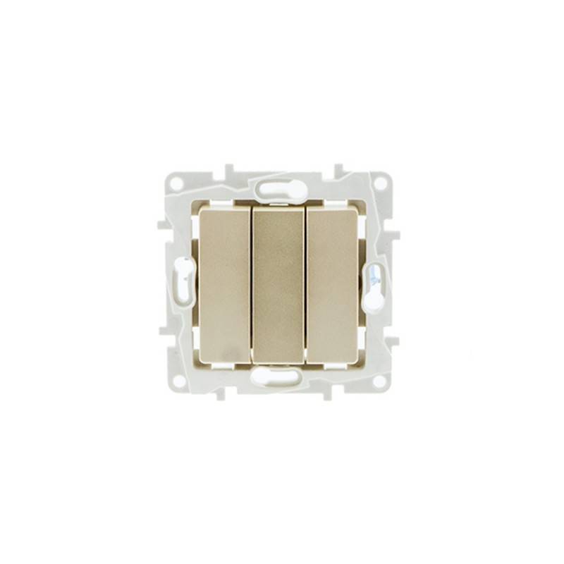 3-piece flush-mounted switch mechanism
