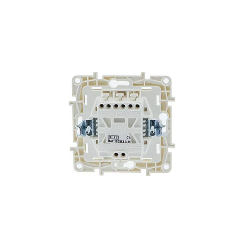 3-piece flush-mounted switch mechanism