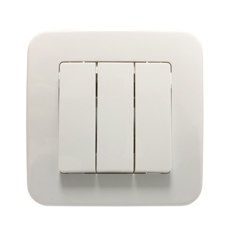3-piece flush-mounted switch mechanism